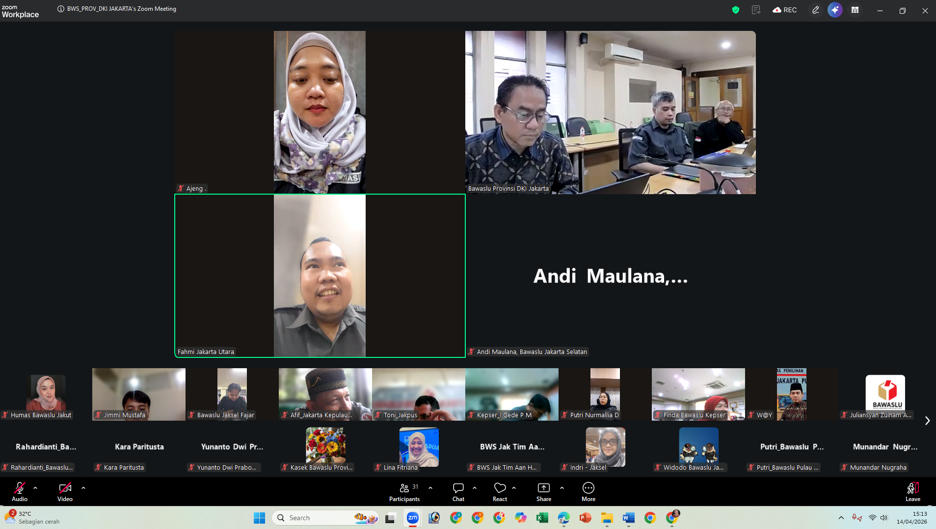 Rapat Daring, 14 April